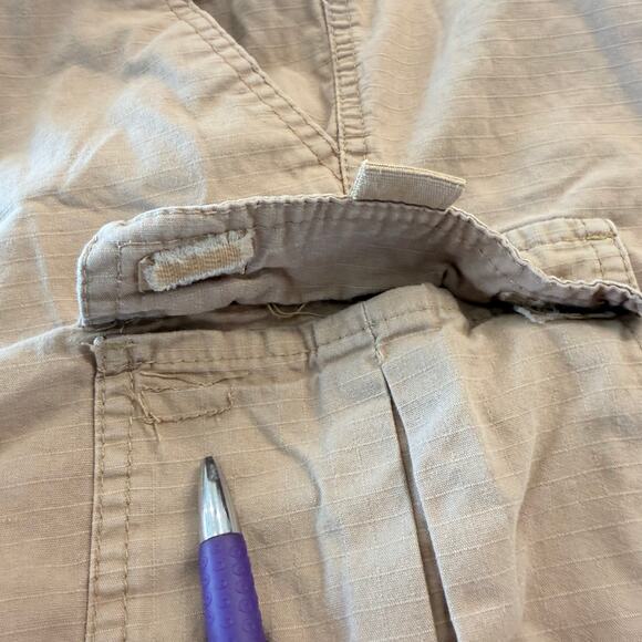 Great Northwest Clothing Co Khaki Cargo shorts 34 100% Cotton - Picture 6 of 10